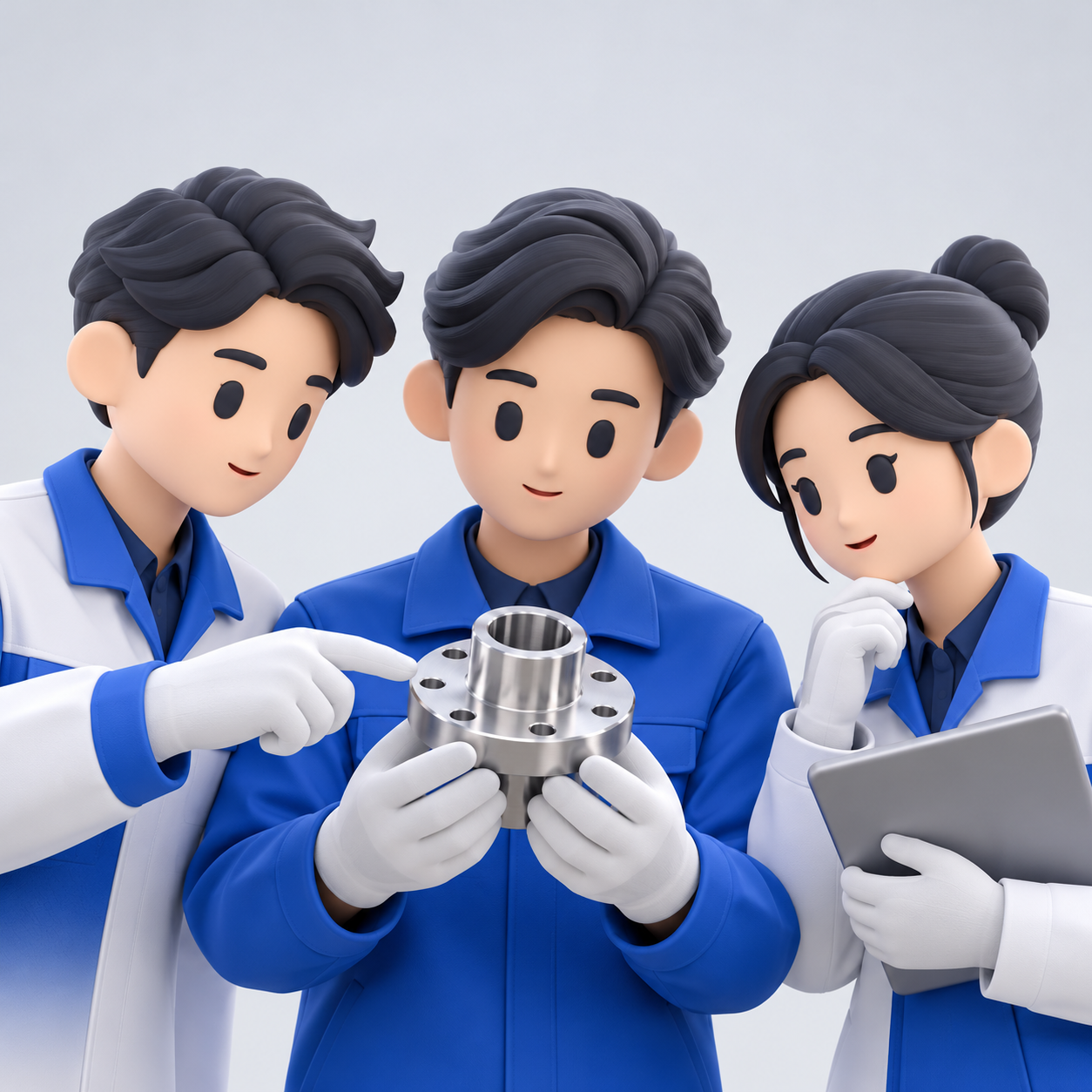 X·零件工场内容团队形象插画