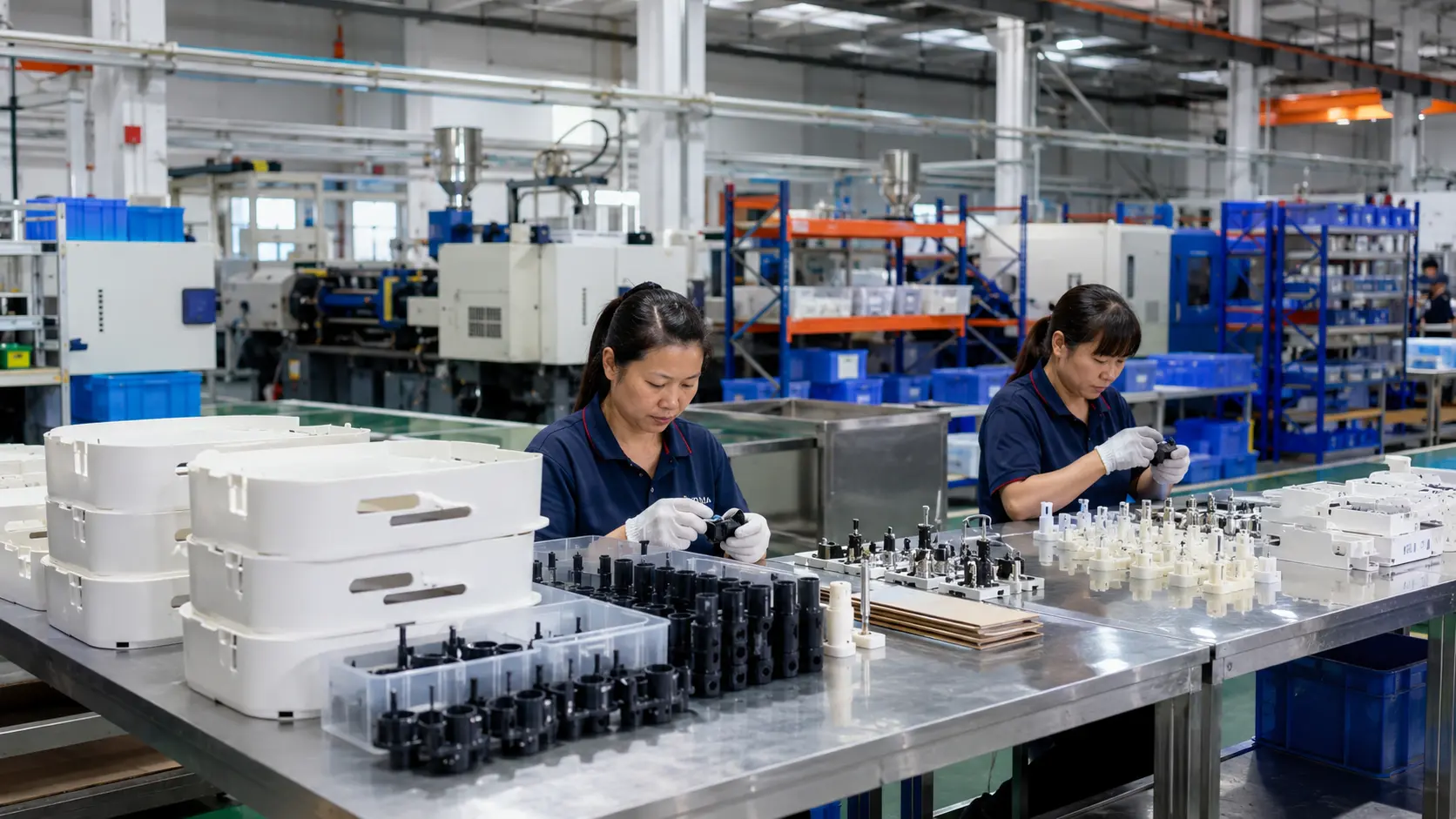 Injection molding machines supporting repeat plastic-part production