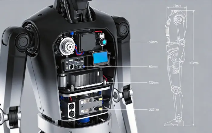 Robot structure and frame components: connecting rods, chassis, mounting plates and composite structural parts