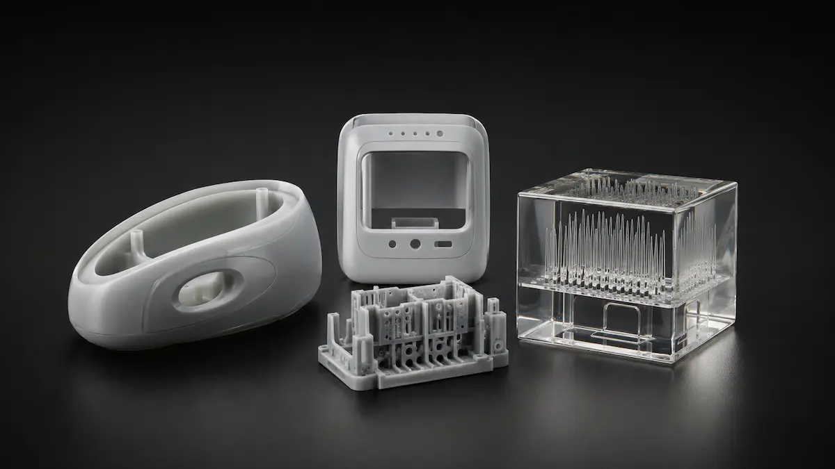高精度光固化3D打印零部件，适用于外观原型与精细结构件