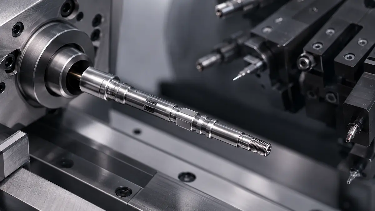 走心机 CNC 精密加工细长小型零件，高稳定性加工