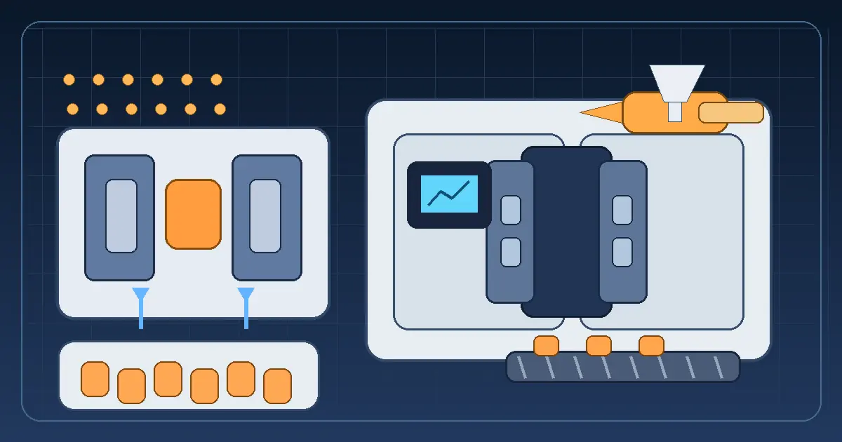 Schematic diagram of injection molding production process
