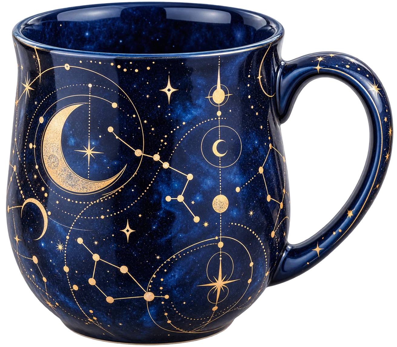 星座图案主题杯透明背景概念产品图
