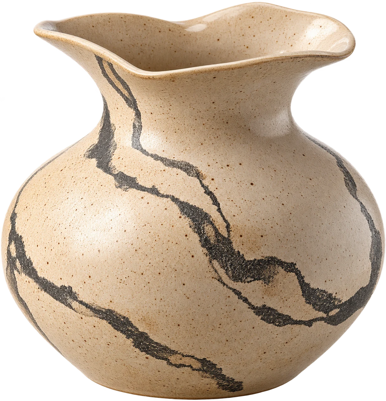 干花专用砂感花器透明背景概念产品图